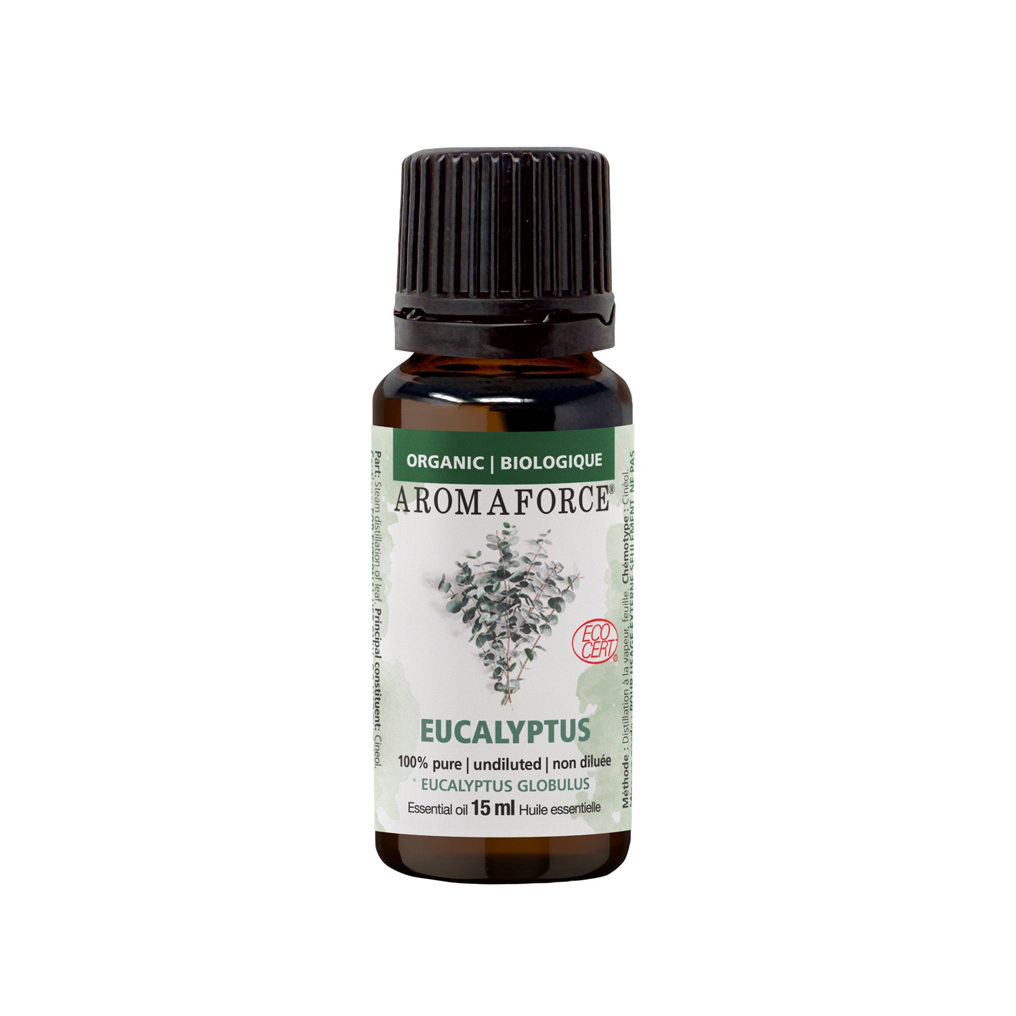 Organic Eucalyptus Essential Oil 100% pure and natural 15mL - Aromaforce
