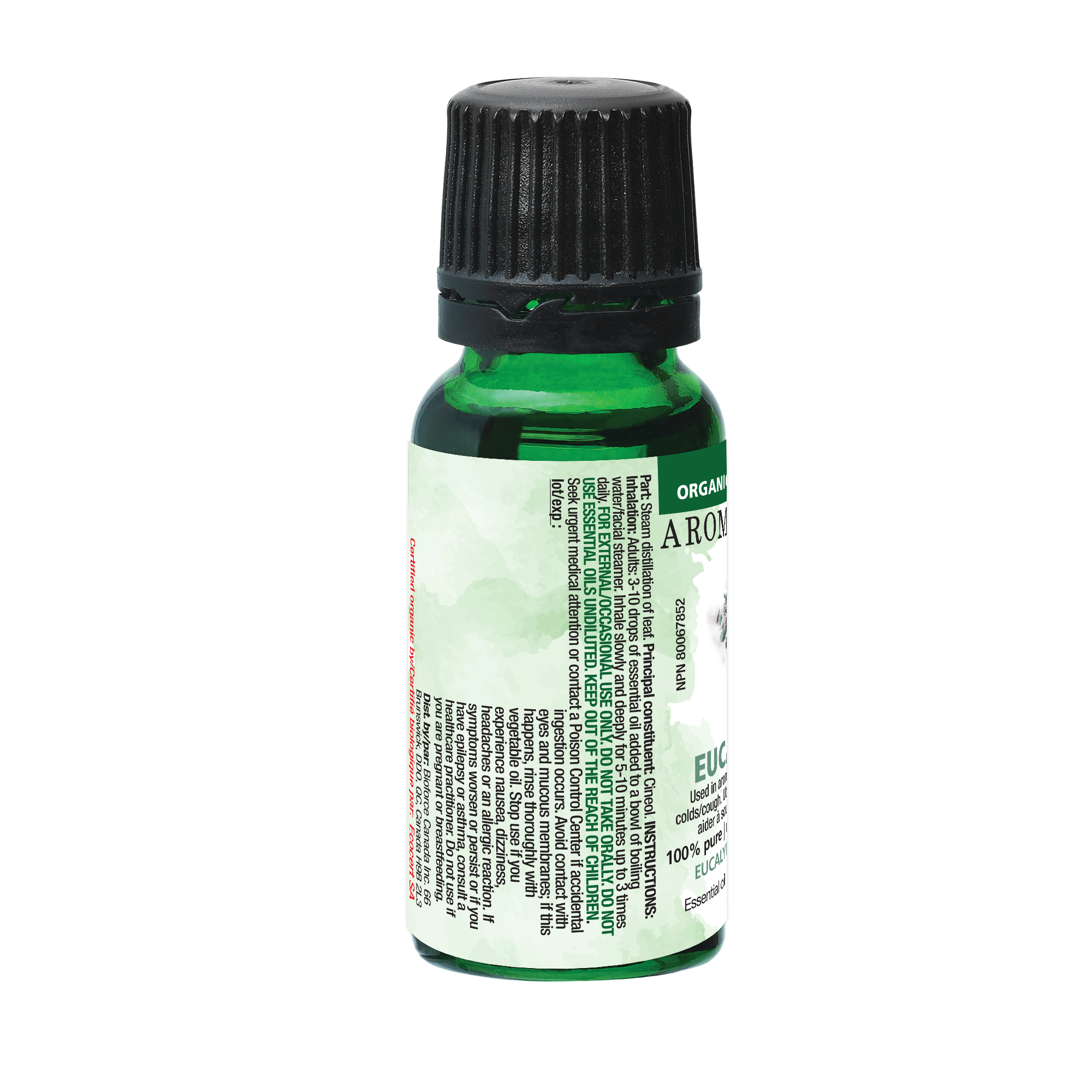 Organic Eucalyptus Essential Oil 100% pure and natural 15mL - Aromaforce